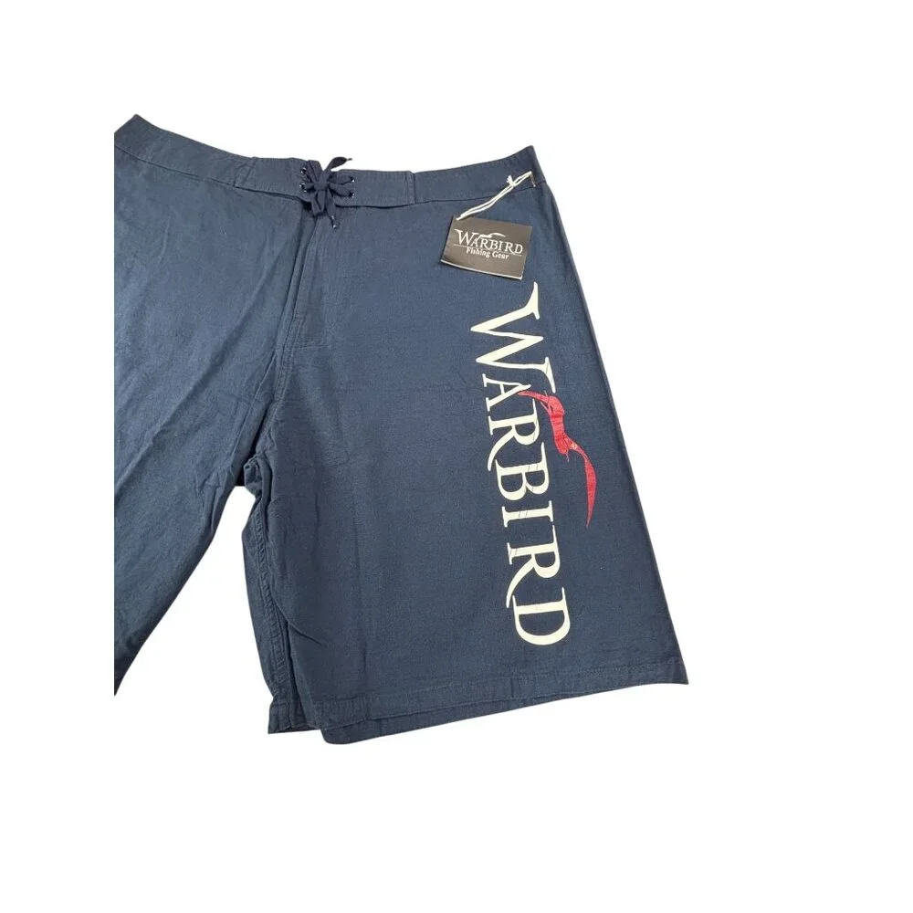 Warbird Swim Board Shorts Mens Navy Cargo  Size 40 Fishing Boating